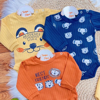  Kit 6 Peças - Best Friends - Mostarda, Marinho e Ferrugem